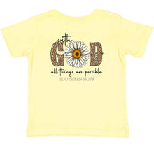 Load image into Gallery viewer, With God (Yellow) Short Sleeve Girls Tee (D)
