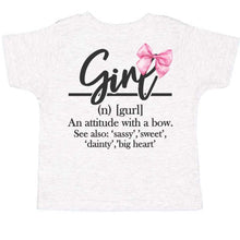 Load image into Gallery viewer, Girl Bow Short Sleeve Kids Tee (D)
