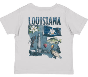 Louisiana State Short Sleeve Kids Tee (D)