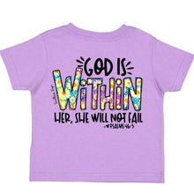 Load image into Gallery viewer, God Is Within Her Short Sleeve Girls Tee (D)
