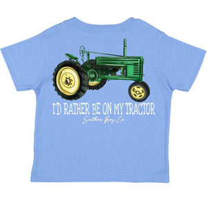 Rather Be On My Tractor Short Sleeve Kids Tee (D)