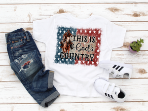 God's Country Front Design Kids Tee (D)