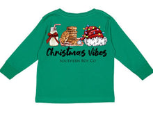 Load image into Gallery viewer, Christmas Vibes Long Sleeve Kids Tee
