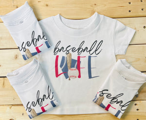 Baseball Life Short Sleeve Kids Tee (D)