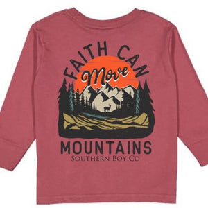 Faith Can Move Mountains Long Sleeve Youth Tee