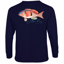 Load image into Gallery viewer, Barber Perch Fish Long Sleeve Kids Tee
