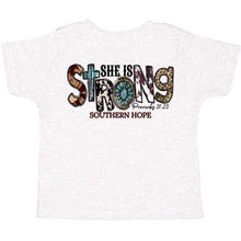 Load image into Gallery viewer, She is Strong Short Sleeve Girls Tee (D)
