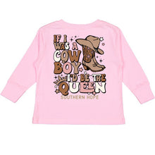 Load image into Gallery viewer, Cowboy Queen Long Sleeve Girls Tee (D)
