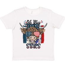 Load image into Gallery viewer, Oh My Stars Short Sleeve Girls Tee (D)
