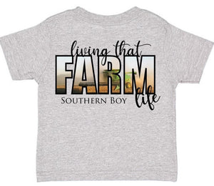 Living That Farm Life Short Sleeve Kids Tee (D)