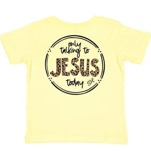 Only talking to Jesus Short Sleeve Girls Tee (D)