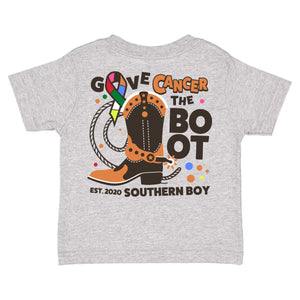 Give Cancer the Boot Short Sleeve Kids Tee