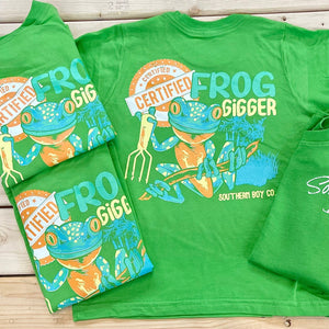 Lime Green Frog Short Sleeve Kids Tee