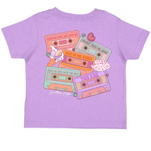 Load image into Gallery viewer, GIRL 90’s Music Tapes (Purple) Shirt Sleeve Kids Tee (D)
