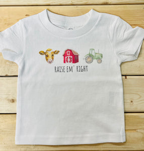 Raise Em' Right Boys Short Sleeve Tee (D)