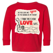 Load image into Gallery viewer, (Boys) Check Yes or No Long Sleeve Kids Tee
