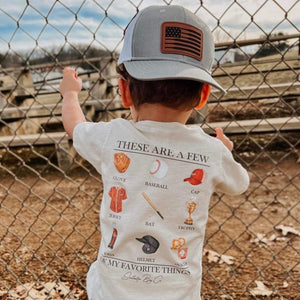 Favorite Things (Baseball) Short Sleeve Kids Tee (D)