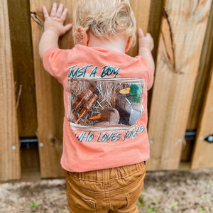 Just A Boy Who Loves Ducks Short Sleeve Kids Tee (D)